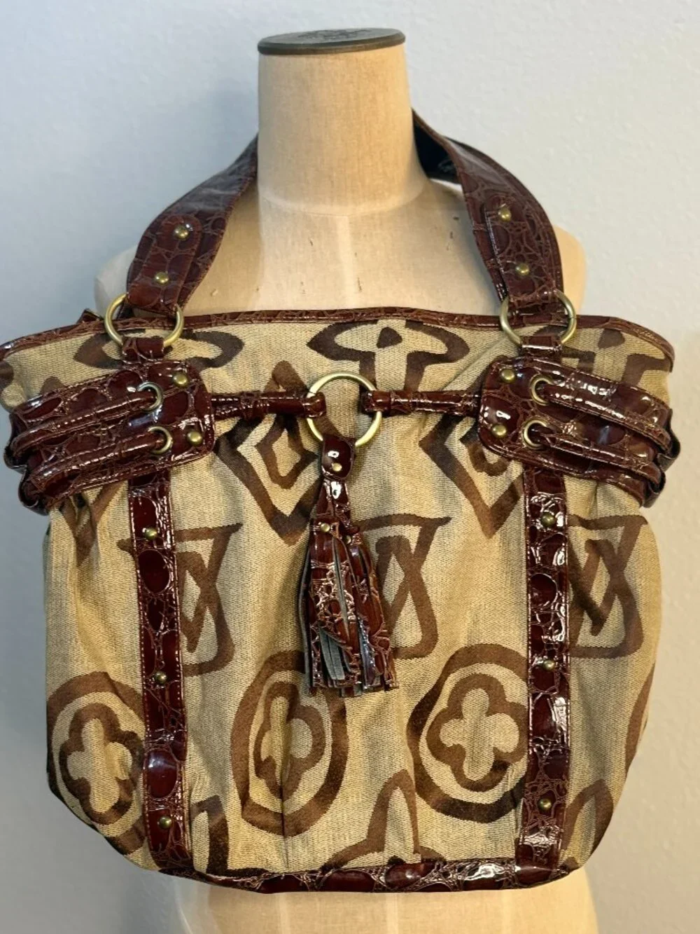 Mocha Luxe  Monogram Tote